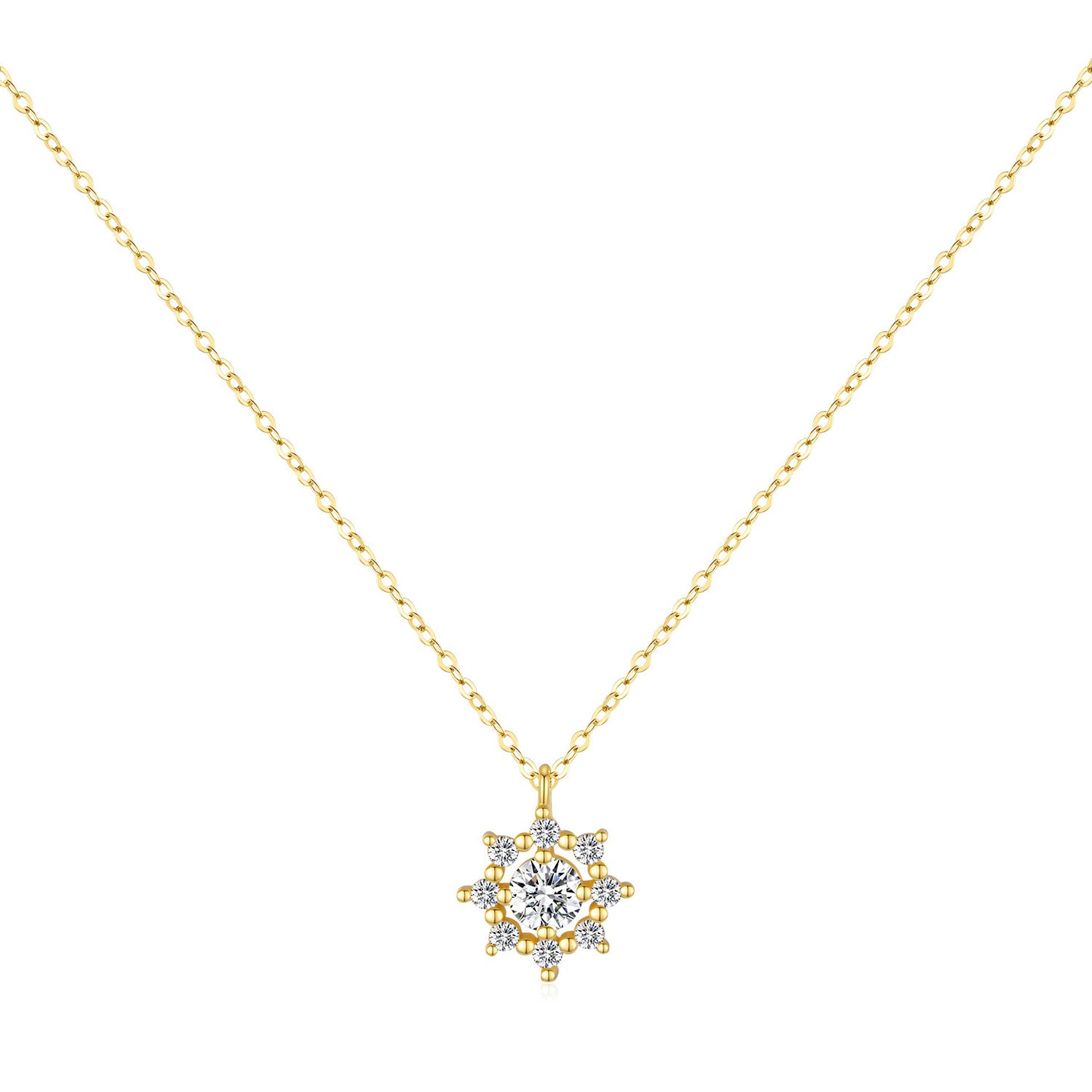 Schneeflocke mit Moissanit