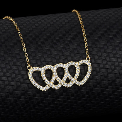 Vierfach-Herz Halskette