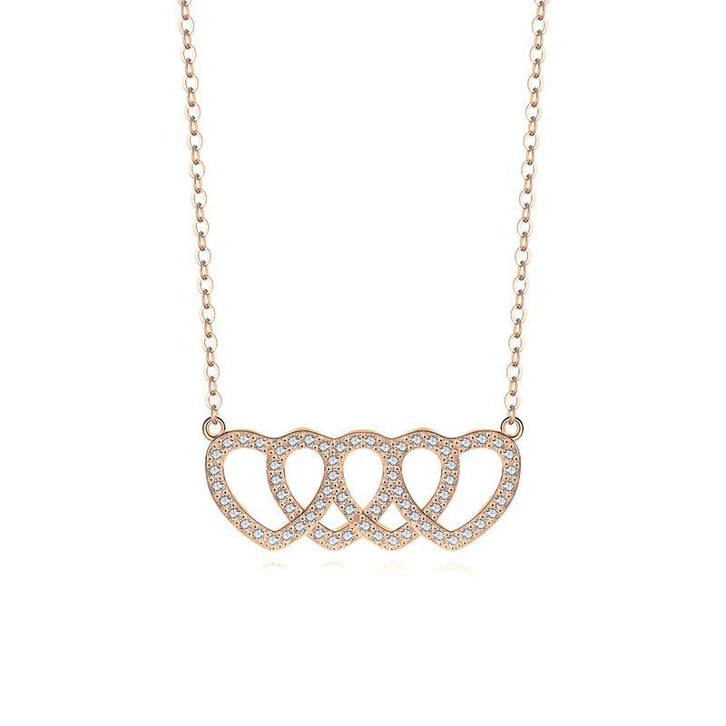 Vierfach-Herz Halskette