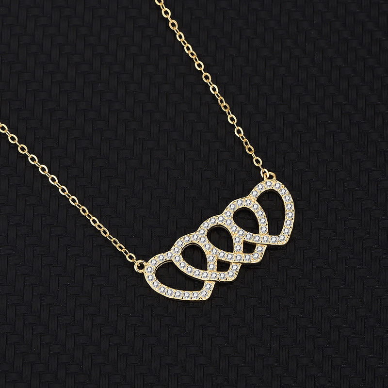 Vierfach-Herz Halskette