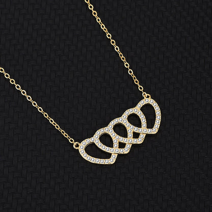 Vierfach-Herz Halskette